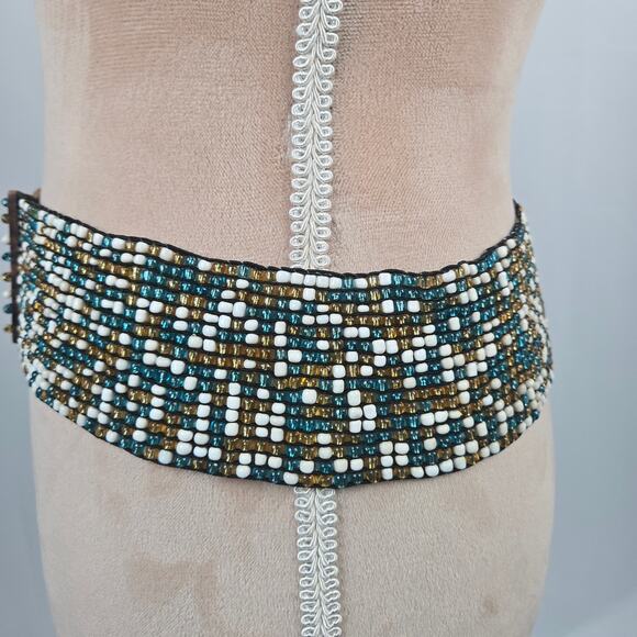 Unbranded Beaded Wide Stretch Belt OS fits most - Picture 3 of 6